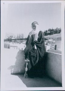Irene in male Bedouin garb